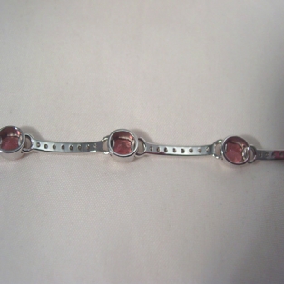 Armband met Briljant en Roze Tourmalijn